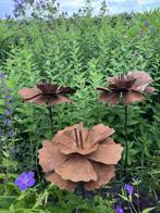 Roest metalen tuinsteker, papaver, Ophalen of Verzenden, Nieuw