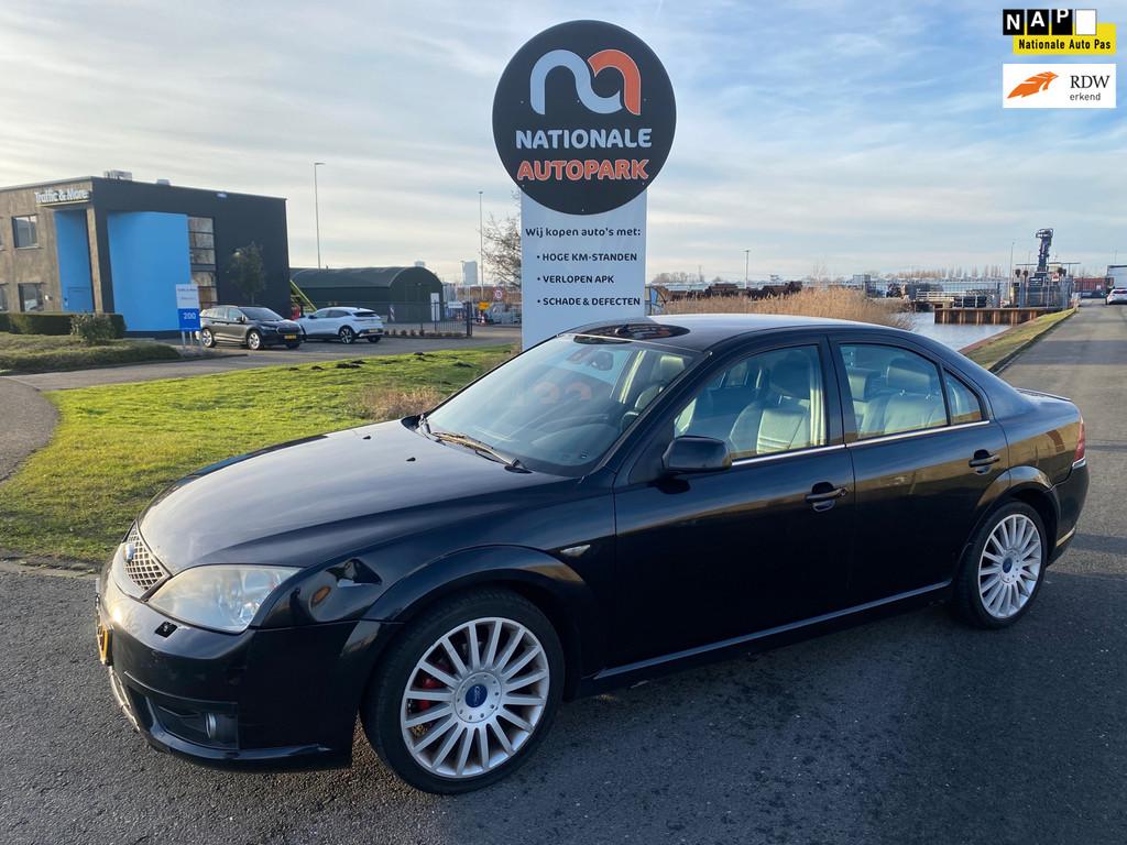 Ford Mondeo 2004 * 3.0 V6 ST220 * Top Auto * APK * 226PK!, Auto's, Ford, Mondeo, Zwart, Handgeschakeld, 2967 cc