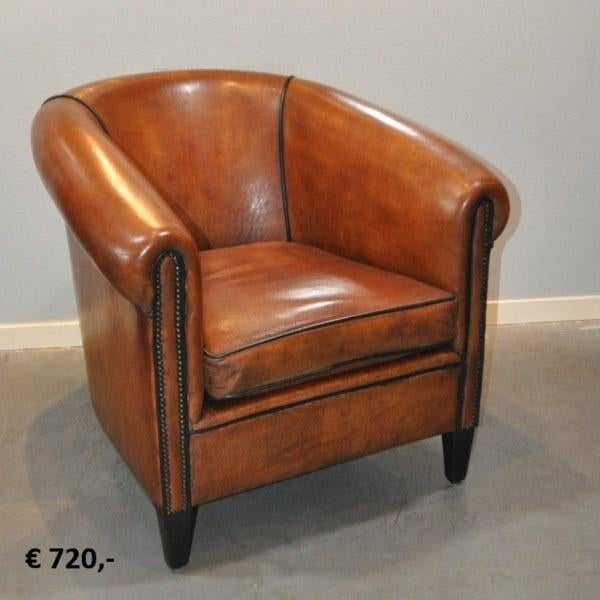 Fauteuils, banken en stoelen van schapenleer Lounge Atelier, Ophalen of Verzenden, Zo goed als nieuw, 75 tot 100 cm, Leer