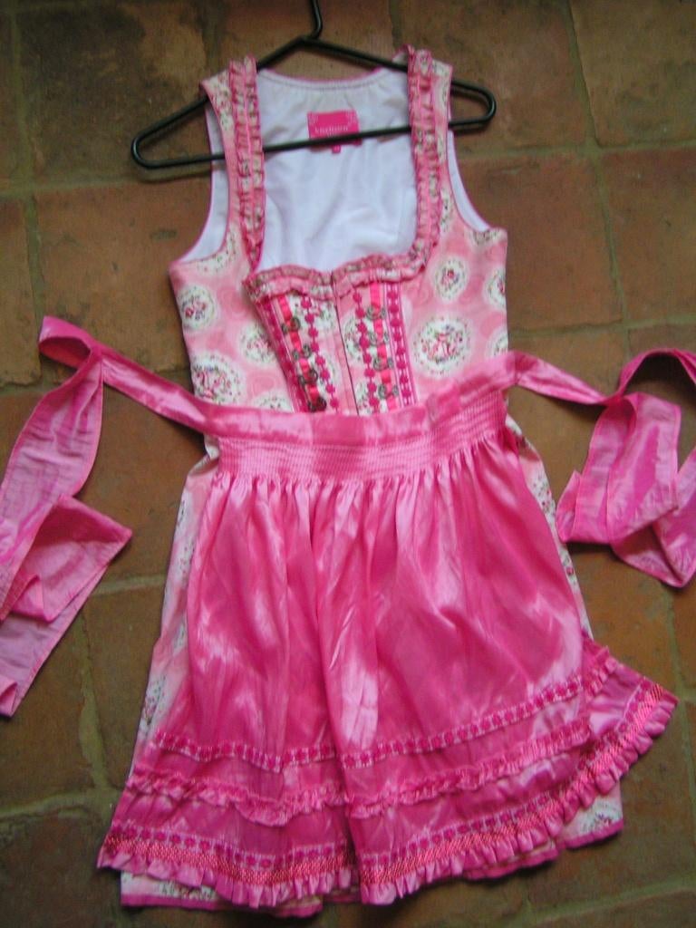 dirndl jurk en schort maat 34 nr TT 1194, Verzenden, Kleding, Maat 34 (XS) of kleiner, Overige thema's