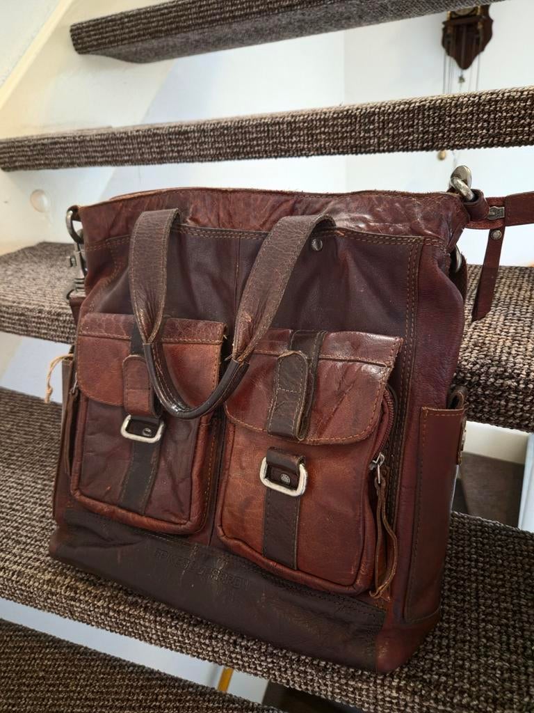 SPIKES & SPARROW Leren Handtas/Schoudertas, Ophalen of Verzenden, Zo goed als nieuw, Bruin, Handtas