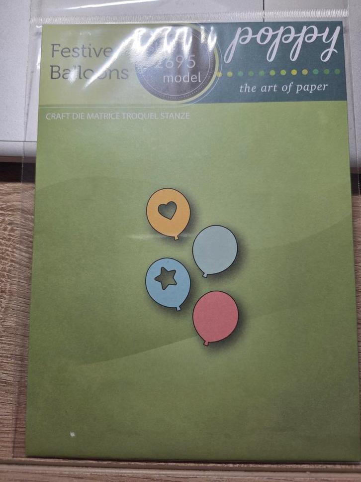 mal memorybox festive balloons, Hobby en Vrije tijd, Kaarten | Zelf maken, Nieuw, Pons of Mal, Overige thema's, Ophalen of Verzenden
