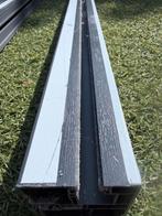 Rolluik geleiders kunststof houtnerf antraciet 2m, Doe-het-zelf en Verbouw, Rolluiken, Ophalen, 200 cm of meer, Minder dan 100 cm