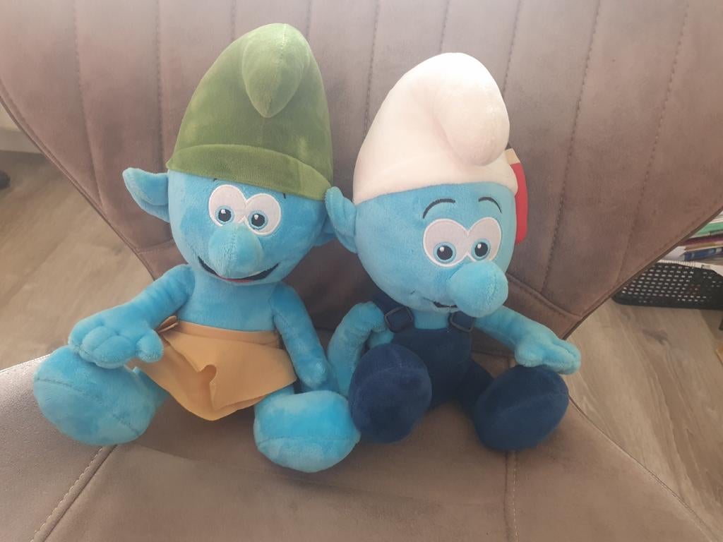 Te koop 2 smurfen knuffels, Ophalen of Verzenden, Zo goed als nieuw, Verschillende Smurfen