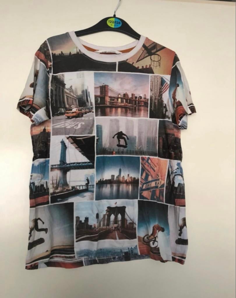 H&M Shirt met New York print - Maat 134/140, Kinderen en Baby's, Kinderkleding | Maat 134, Ophalen of Verzenden, Zo goed als nieuw