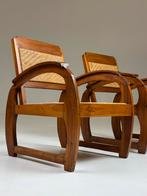 Art deco stoelen 1930-1940, Huis en Inrichting, Stoelen, Ophalen, Zo goed als nieuw, Bruin