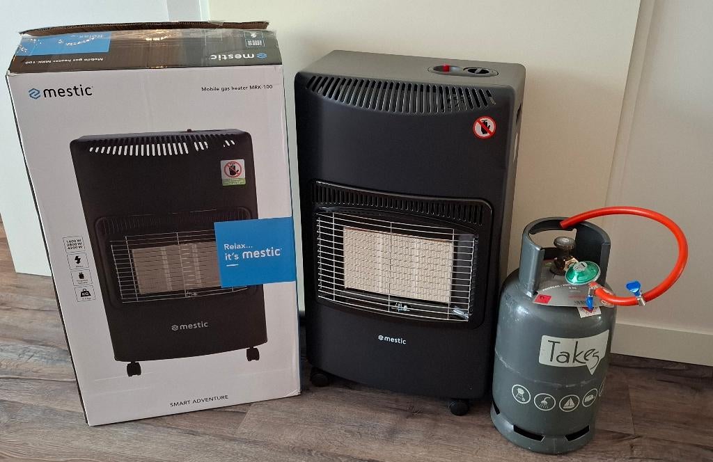 Mestic rolkachel caravan. zwart (incl.gasfles), Ophalen, Zo goed als nieuw