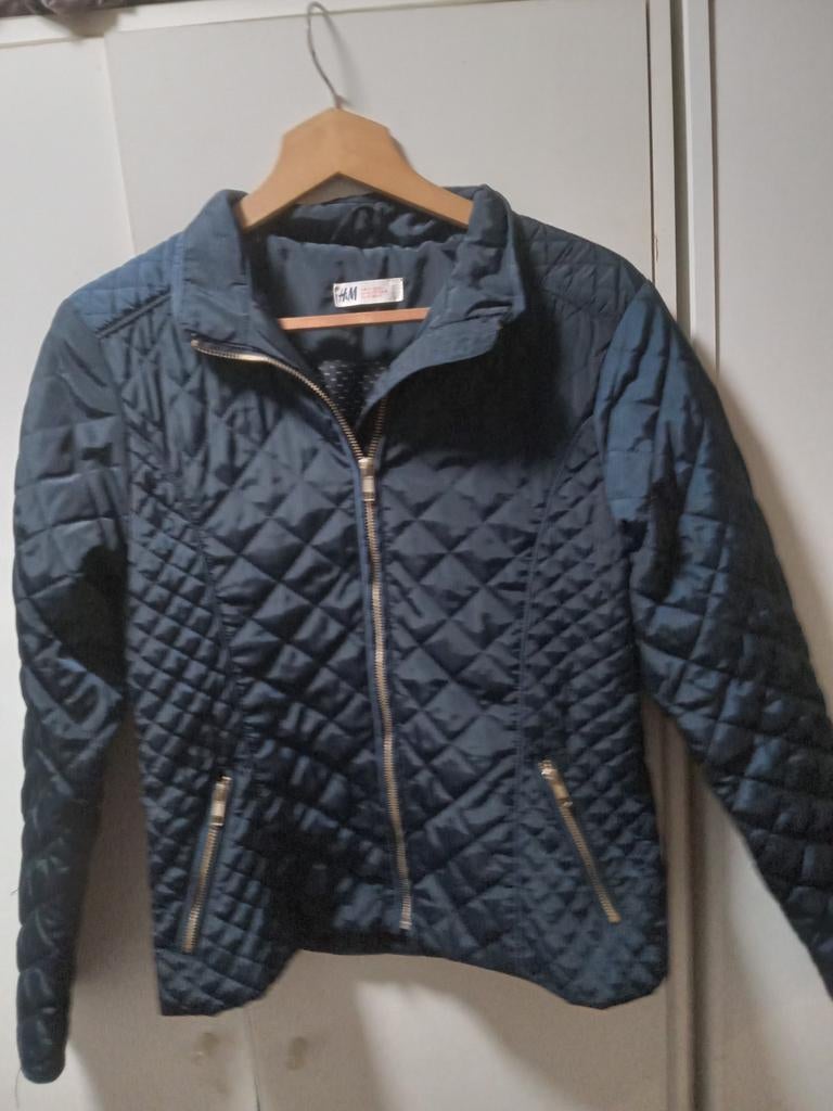 Blauw jasje maat maat 170 tiener jasje valt als s, Ophalen of Verzenden, Zo goed als nieuw, Blauw