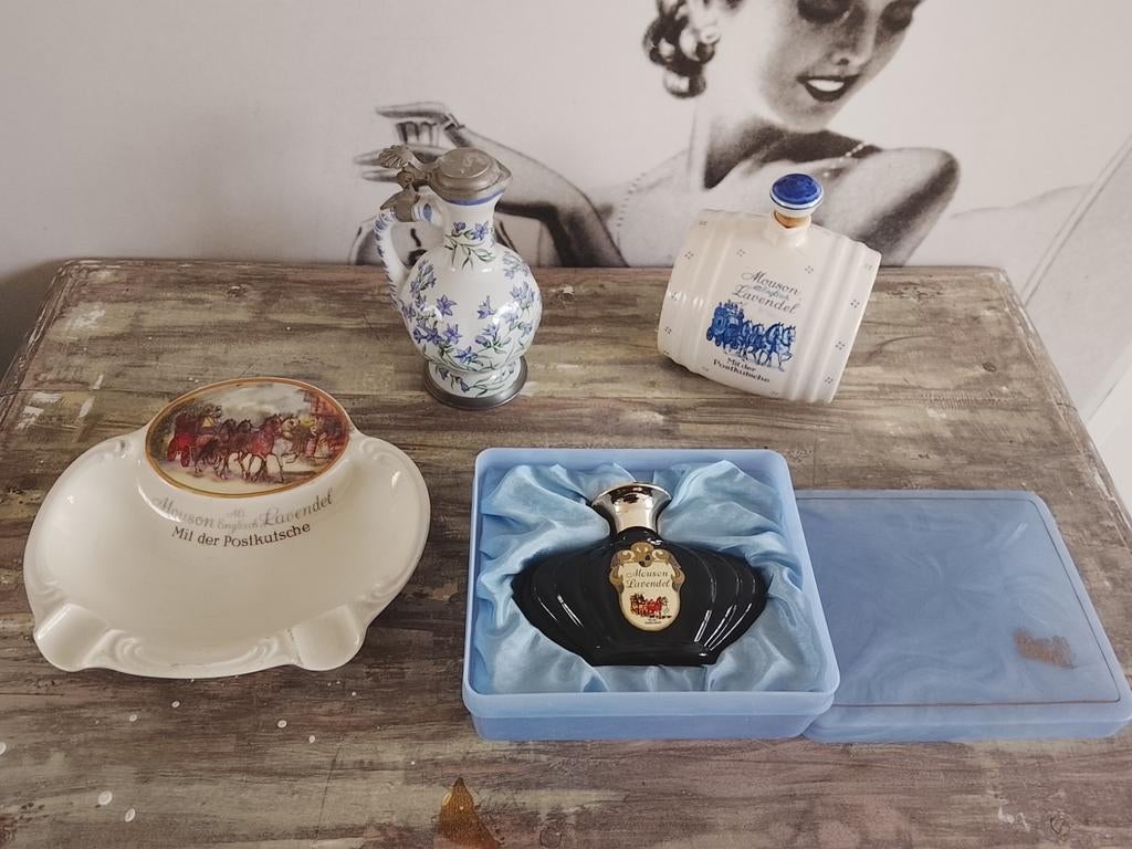 Vintage mouson lavendel collectie, Verzamelen, Ophalen of Verzenden, Zo goed als nieuw, Parfumfles