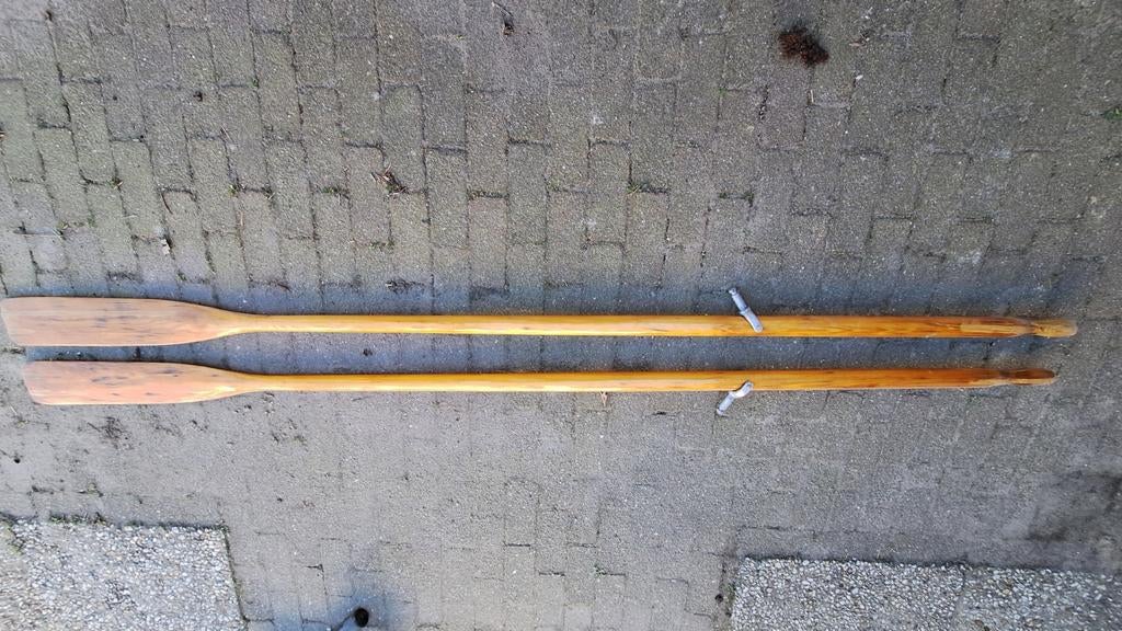 Houten roeispanen - 2 stuks, Ophalen of Verzenden, Gebruikt