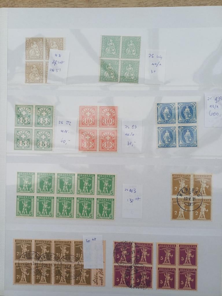 Zwitserland blokjes van 4 enorme waarde, Postzegels en Munten, Postzegels | Volle albums en Verzamelingen, Ophalen of Verzenden