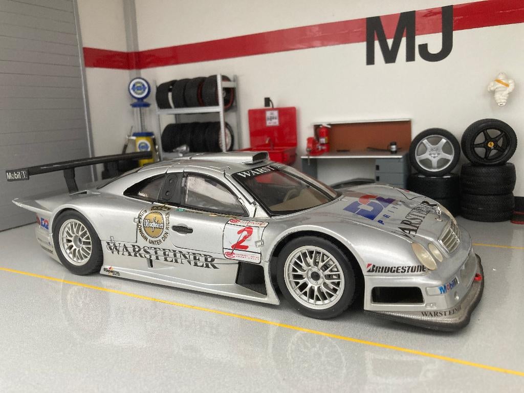 Mercedes-Benz CLK-GTR #2 Ludwig/ Zonta 1:18 Maisto MJ, Hobby en Vrije tijd, Modelauto's | 1:18, Ophalen of Verzenden, Gebruikt