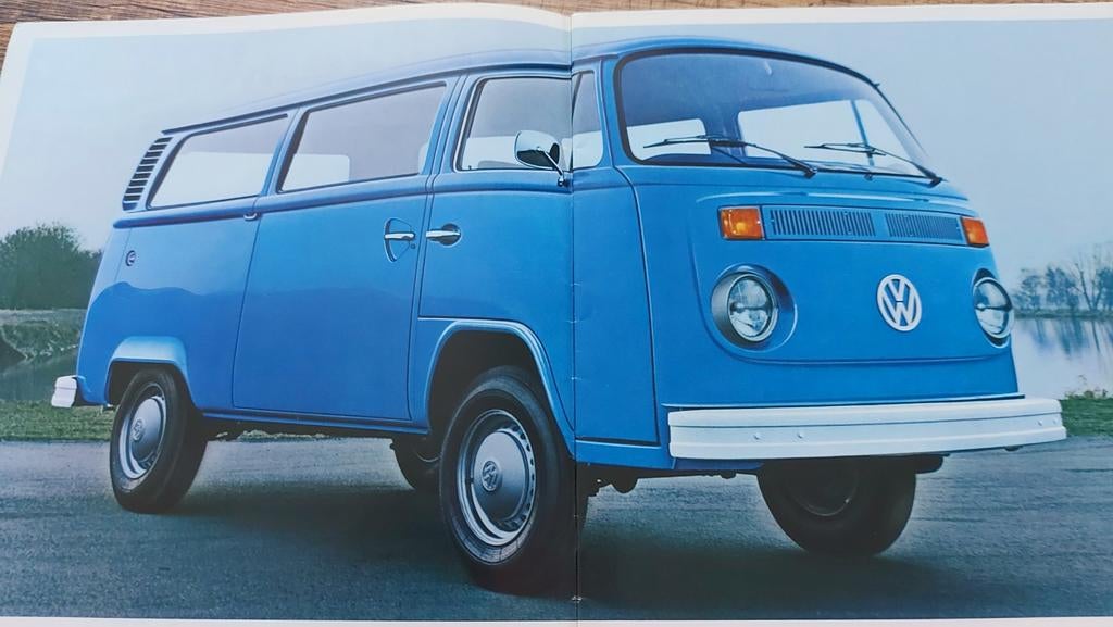 1974 Volkswagen Transporter T2 bus / bestelwagen folder, Ophalen of Verzenden, Zo goed als nieuw, Volkswagen