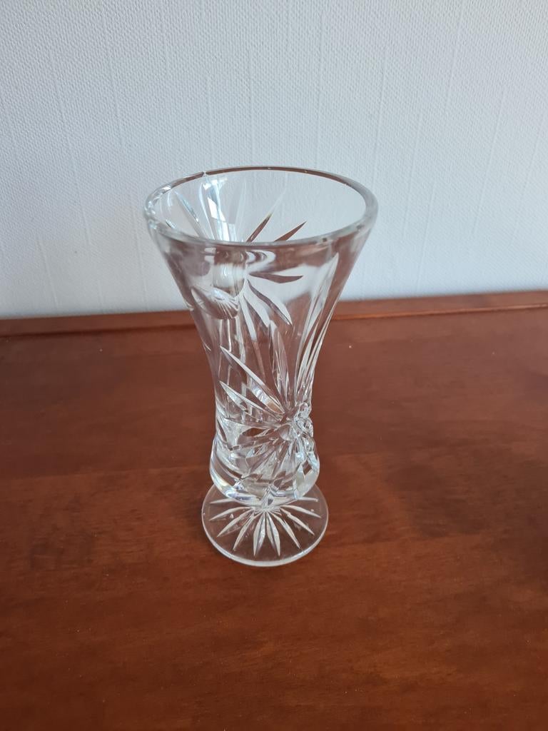 Kristallen Voetvaas - Decoratief Geslepen Glas, Ophalen of Verzenden