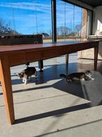 Teak tafel 2,5 x 1 meter in goede staat, Ophalen