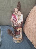 Antiek religieus beeld van Sint Jozef met kind, Antiek en Kunst, Ophalen of Verzenden