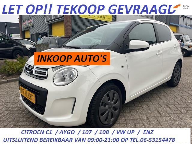 Citroen C1 1.0 VTi Feel ( WIJ ZOEKEN C1 / AYGO / 107 / 108 /, Auto's, Voorwielaandrijving, Gebruikt, Euro 6, 4 stoelen