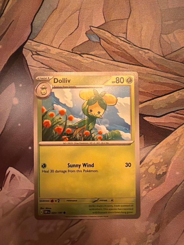 Dolliv #20 OBF Pokémon Kaart, Hobby en Vrije tijd, Verzamelkaartspellen | Pokémon, Zo goed als nieuw, Losse kaart, Ophalen of Verzenden