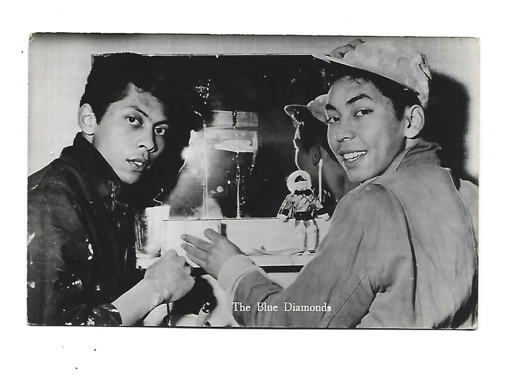 The Blue Diamonds, Verzamelen, Verzenden, 1960 tot 1980, Ongelopen, Sterren en Beroemdheden