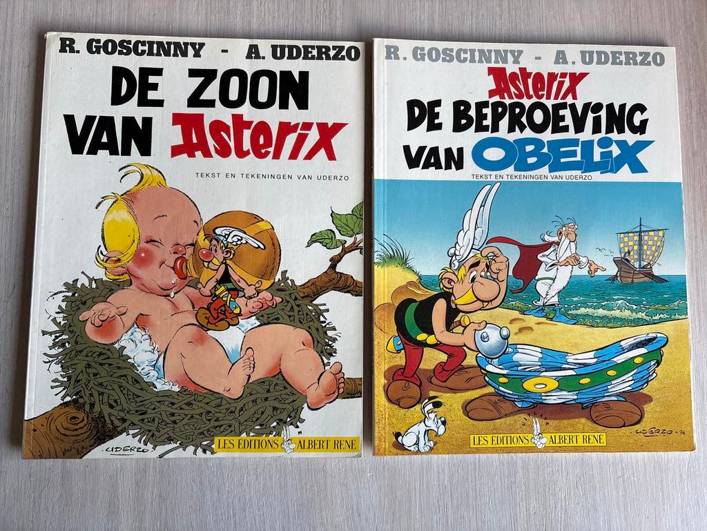Asterix: De Zoon van Asterix & De Beproeving van Obelix, Meerdere stripboeken, Ophalen of Verzenden, Gelezen