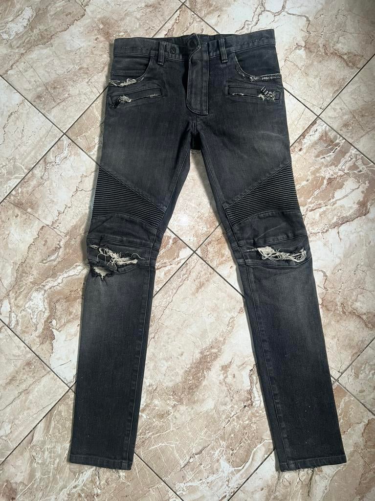 Balmain Biker Jeans, Ophalen of Verzenden, Zo goed als nieuw, Blauw, W32 (confectie 46) of kleiner