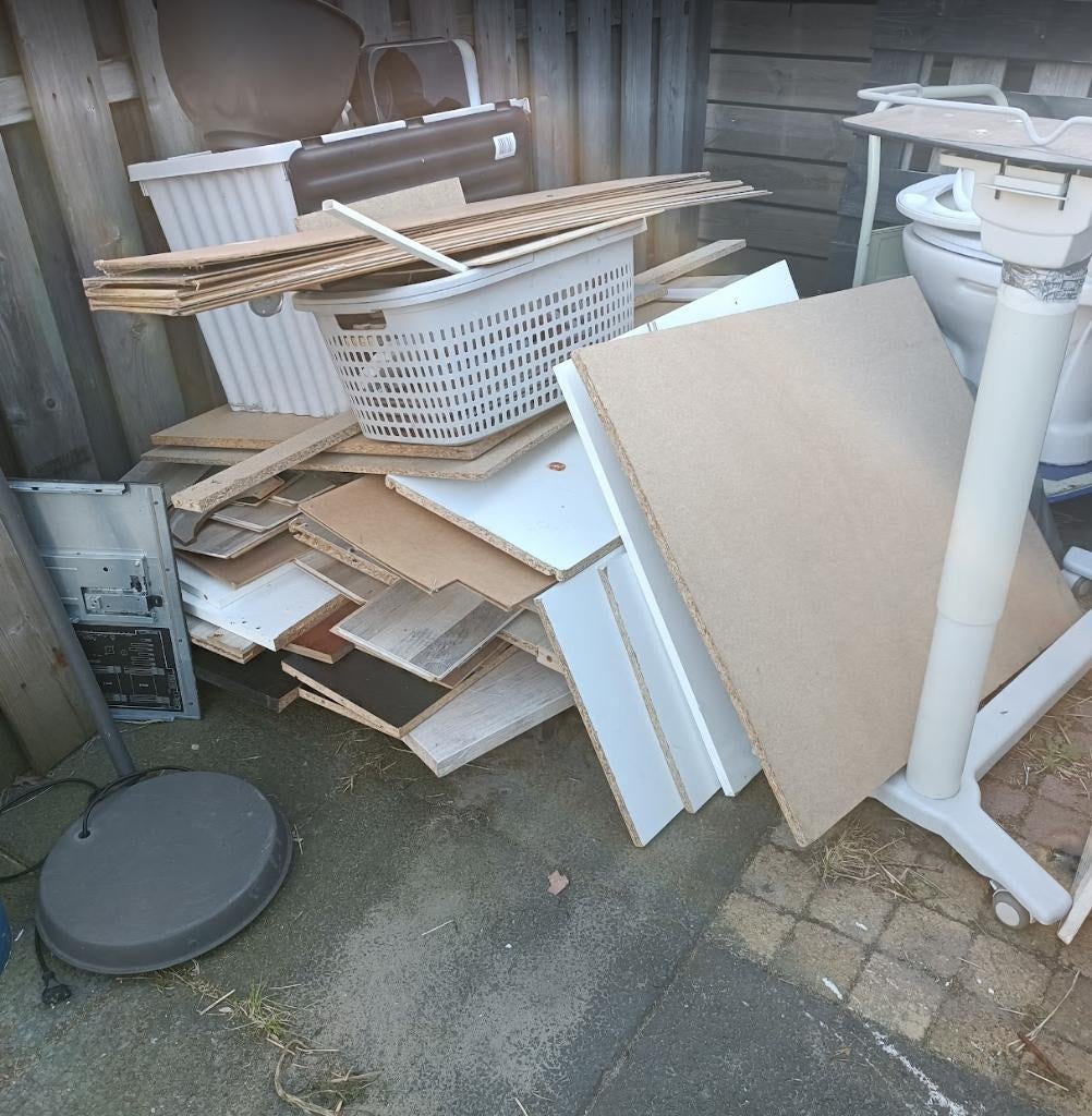 Afvalhout divers Gratis afhalen, Doe-het-zelf en Verbouw, Hout en Planken, Ophalen, Gebruikt, Minder dan 25 mm, Overige typen