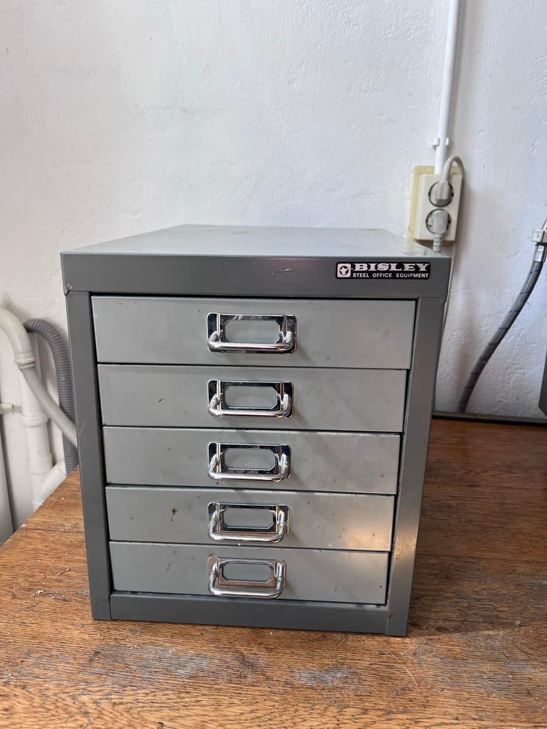 Metalen ladekastje zware kwaliteit, Ophalen, Minder dan 50 cm, Gebruikt, 5 laden of meer