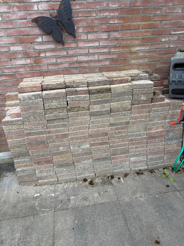 Gratis klinkers op te halen, Tuin en Terras, Tegels en Klinkers, Ophalen, Gebruikt, Klinkers, 10 m² of meer