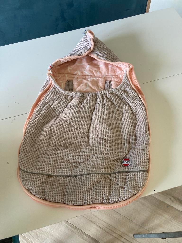 Lodger Bunker voetenzak wafelstof roze/grijs, Kinderen en Baby's, Dekens, Slaapzakjes en Inbakerproducten, Ophalen of Verzenden