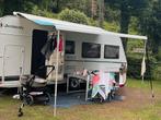 Lb caravan casette luifel 350cm blauw, luifelstok afgebroken, Caravans en Kamperen, Ophalen, Gebruikt