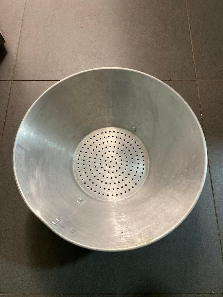 Grote aluminium vergiet/zeef voor horeca of thuis, Ophalen of Verzenden, Gebruikt
