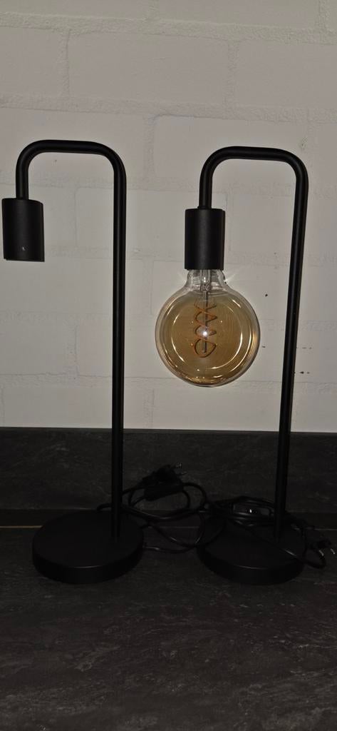 Twee tafellampen, nauwelijks gebruikt., Ophalen, Zo goed als nieuw, Minder dan 50 cm