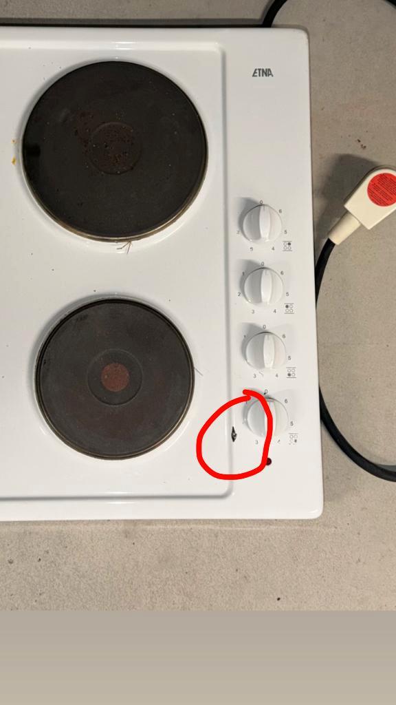 ETNA elektrische kookplaat – perilex– 4 pitten -, Witgoed en Apparatuur, Kookplaten, Gebruikt, Vrijstaand, Elektrisch, 4 kookzones