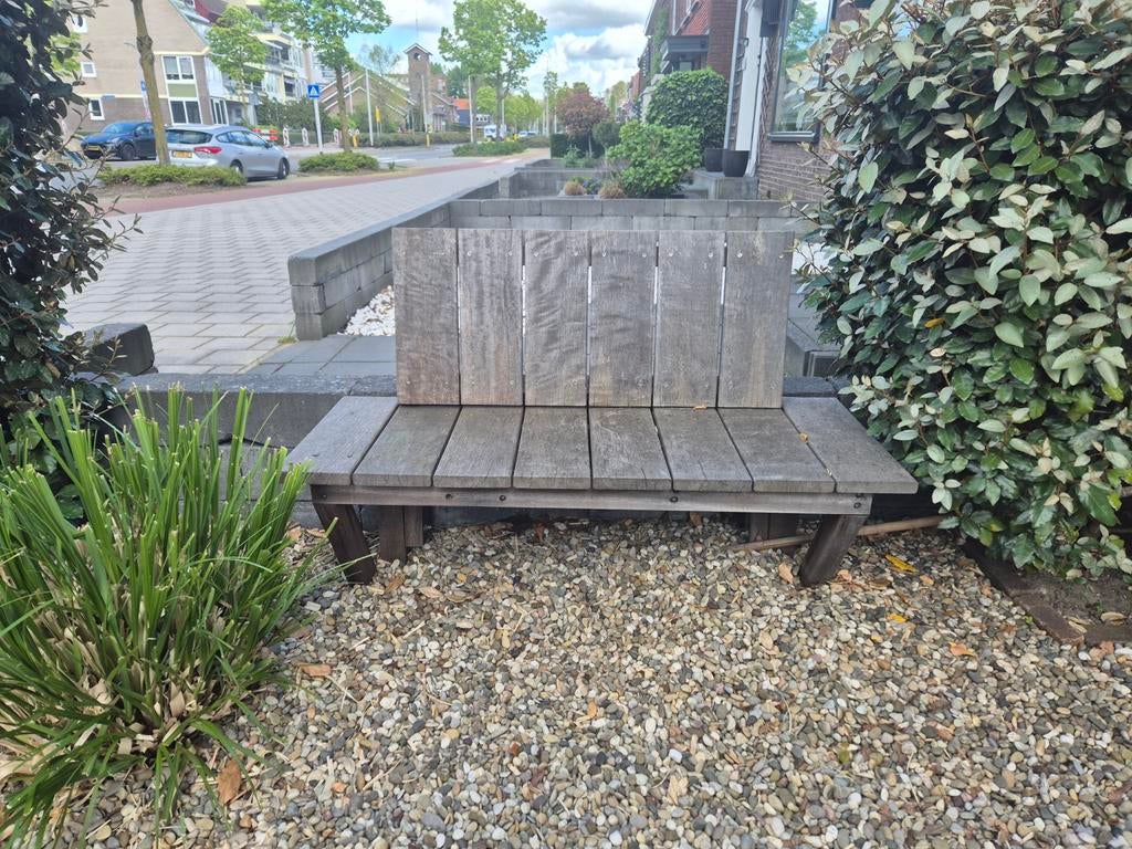 Houten tuinbank, Ophalen, Zo goed als nieuw, Hout