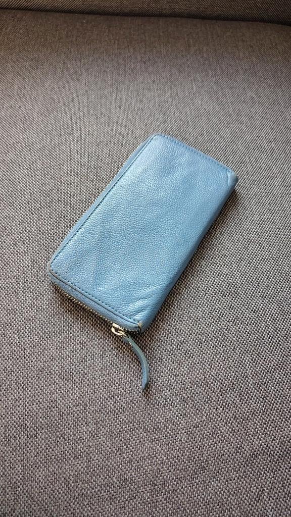 Blauwe portemonnee, Sieraden, Tassen en Uiterlijk, Portemonnees, Ophalen of Verzenden, Gebruikt, Blauw