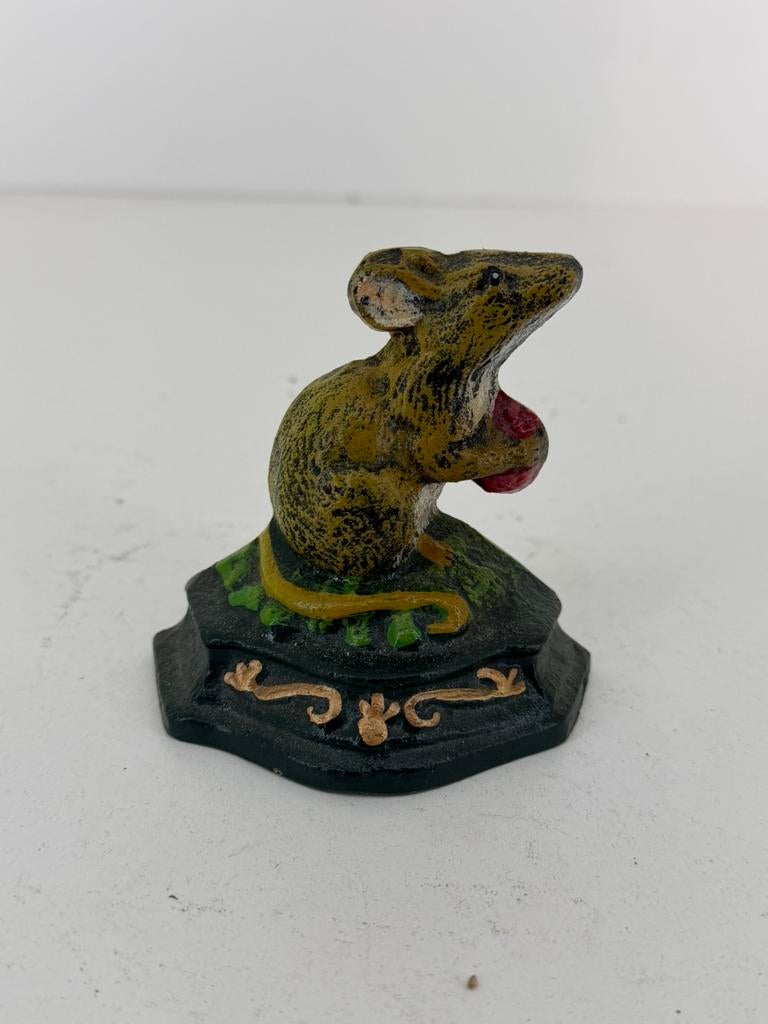 Gietijzeren deurstopper met muis – decoratief, Antiek en Kunst, Curiosa en Brocante, Ophalen of Verzenden