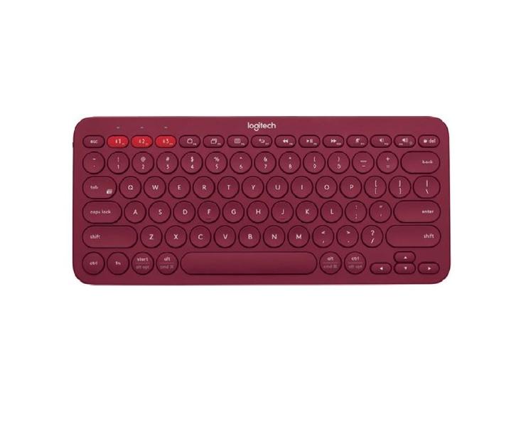 Logitech K380 - Draadloos Toetsenbord - red, Computers en Software, Toetsenborden, Nieuw, Qwerty, Draadloos, Ergonomisch, Multimediatoetsen