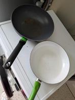 Twee pannen, Huis en Inrichting, Keuken | Potten en Pannen, Ophalen, Gebruikt, Rvs, Pannenset