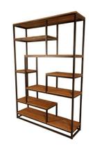 Roomdivider stoer TEAK + Metaal, speelse vakken 130b x 190h, Ophalen, Nieuw