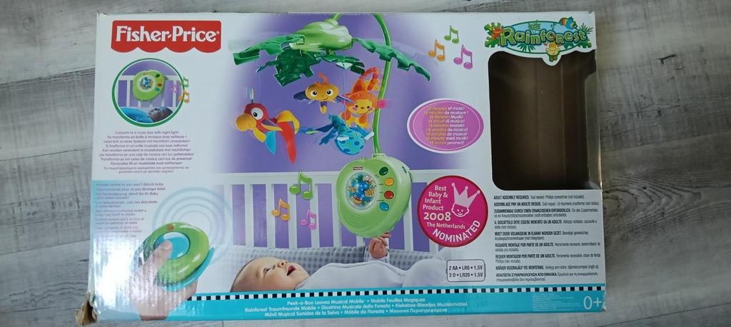 Fisher-Price Mobiel Rainforest met klassieke muziek, Ophalen of Verzenden, Gebruikt, Mobiel