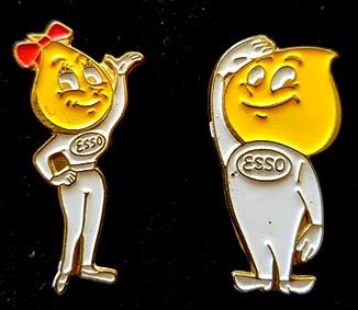 Esso oliedruppel echtpaar pins (2), Verzamelen, Verzenden, Nieuw, Merk, Speldje of Pin