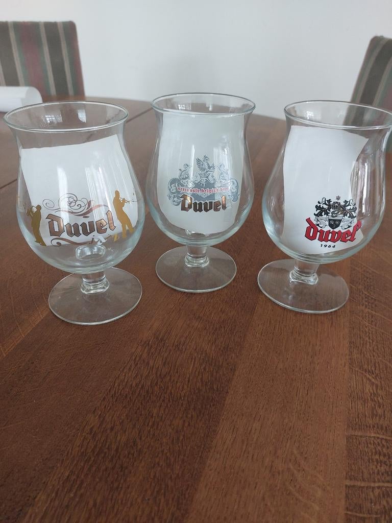 3 DUVELGLAZEN, Ophalen of Verzenden, Zo goed als nieuw, Bierglas