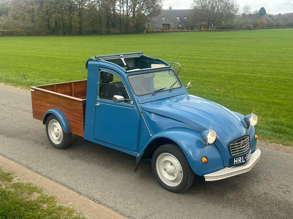 Citroën 2CV Pick Up Volledig gerestaureerd, Auto's, Citroën, Bedrijf, 2CV, Benzine, Cabriolet, Handgeschakeld, Geïmporteerd, Blauw