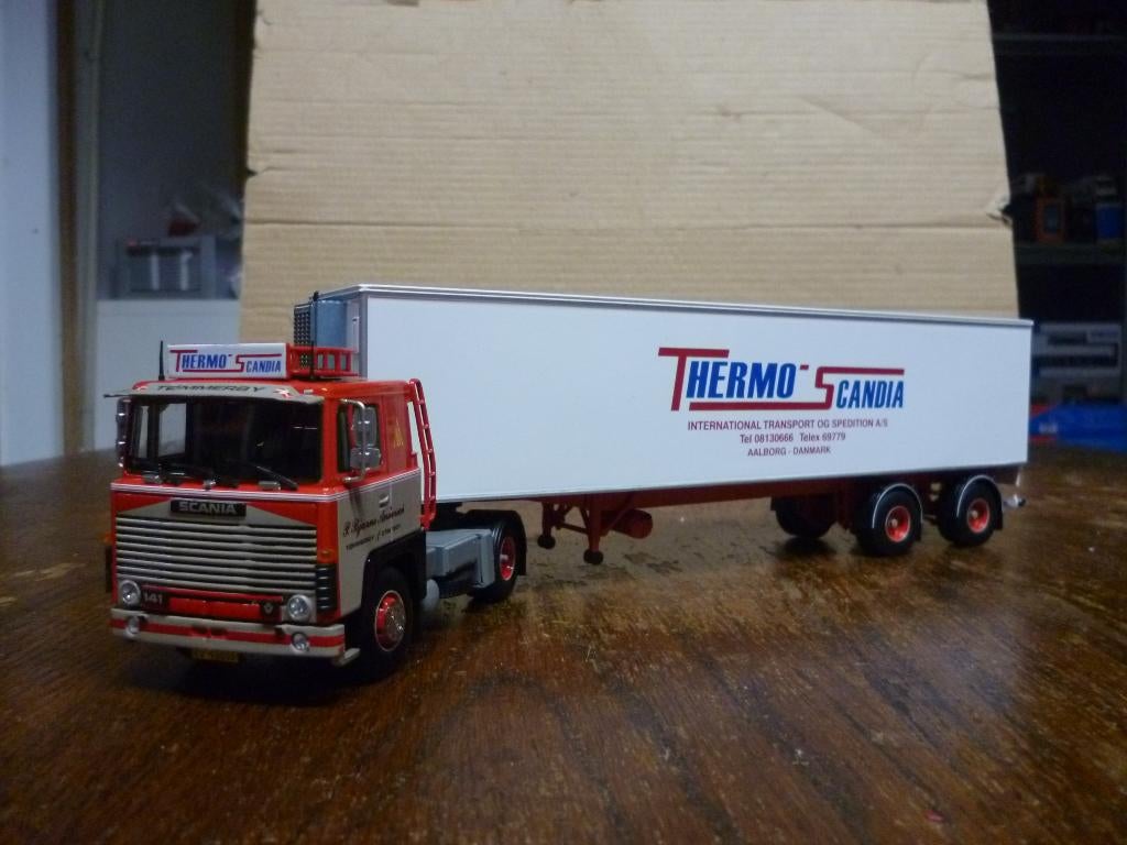 Tekno Scania 141 P. Bjarne Andersen, Hobby en Vrije tijd, Modelauto's | 1:50, Ophalen of Verzenden, Nieuw, Bus of Vrachtwagen