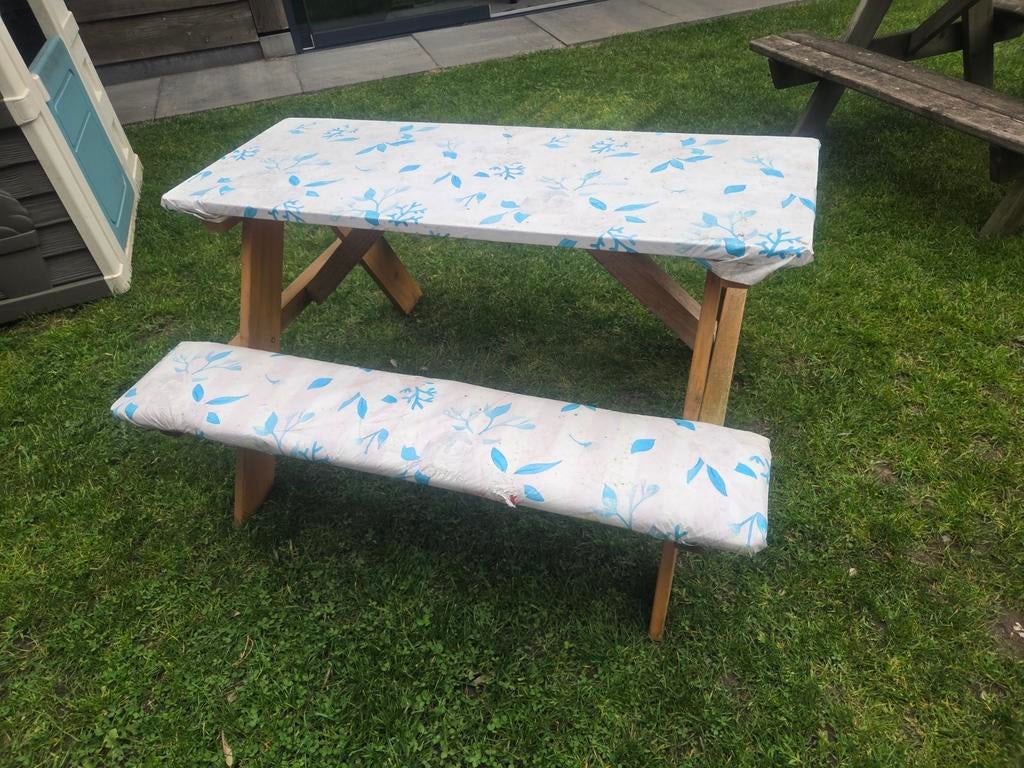 Kinder picknicktafel, Tuin en Terras, Picknicktafels, Kinderpicknicktafel, Gebruikt, Ophalen of Verzenden, Rechthoekig