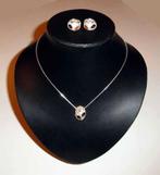 Oorbellen set zirkonia klapcreolen Zilver Topaas Peridoot, Nieuw, Ophalen of Verzenden, Knopjes of Stekers, Zilver