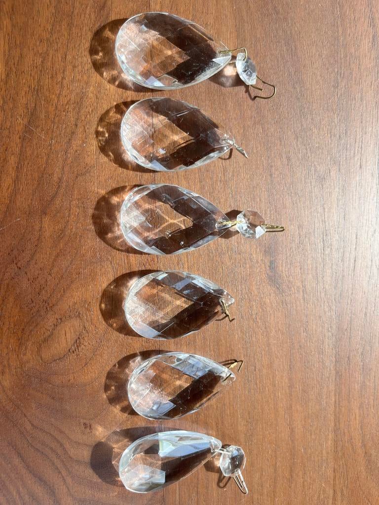 Set van 6 vintage glazen pegels, Antiek en Kunst, Antiek | Glas en Kristal, Ophalen of Verzenden