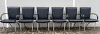 6 Rolf Benz 7000 eettafel stoelen, Zwart, Leer, Ophalen of Verzenden, Zo goed als nieuw