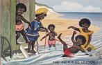 Black kids. Kinderen " Zwemles " Leuke oude Tuck's AK., Verzenden, Voor 1920, Ongelopen, Kinderen