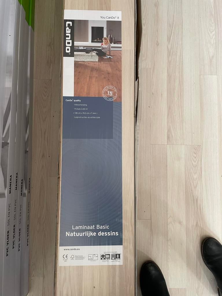Restpartij CanDo laminaat, ongeveer 10 m², Beige, Nieuw, Ophalen of Verzenden, 10 tot 25 m²